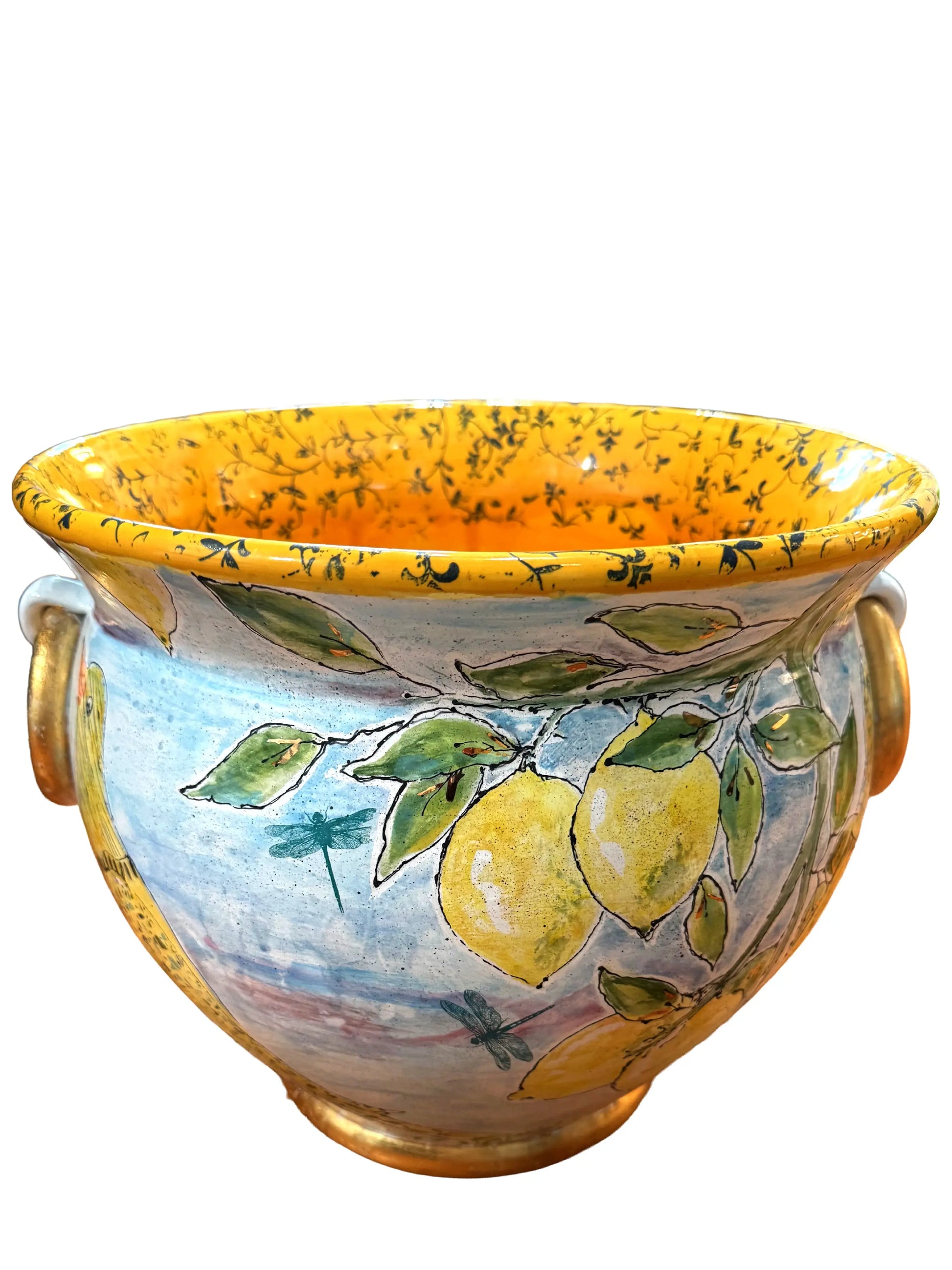 Tuscan Lemon Cache Pot