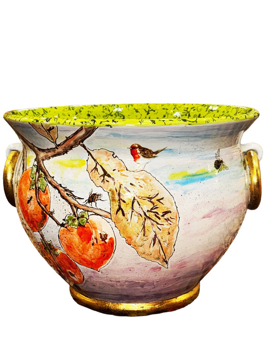 Autumn Grove Ceramic Cache Pot