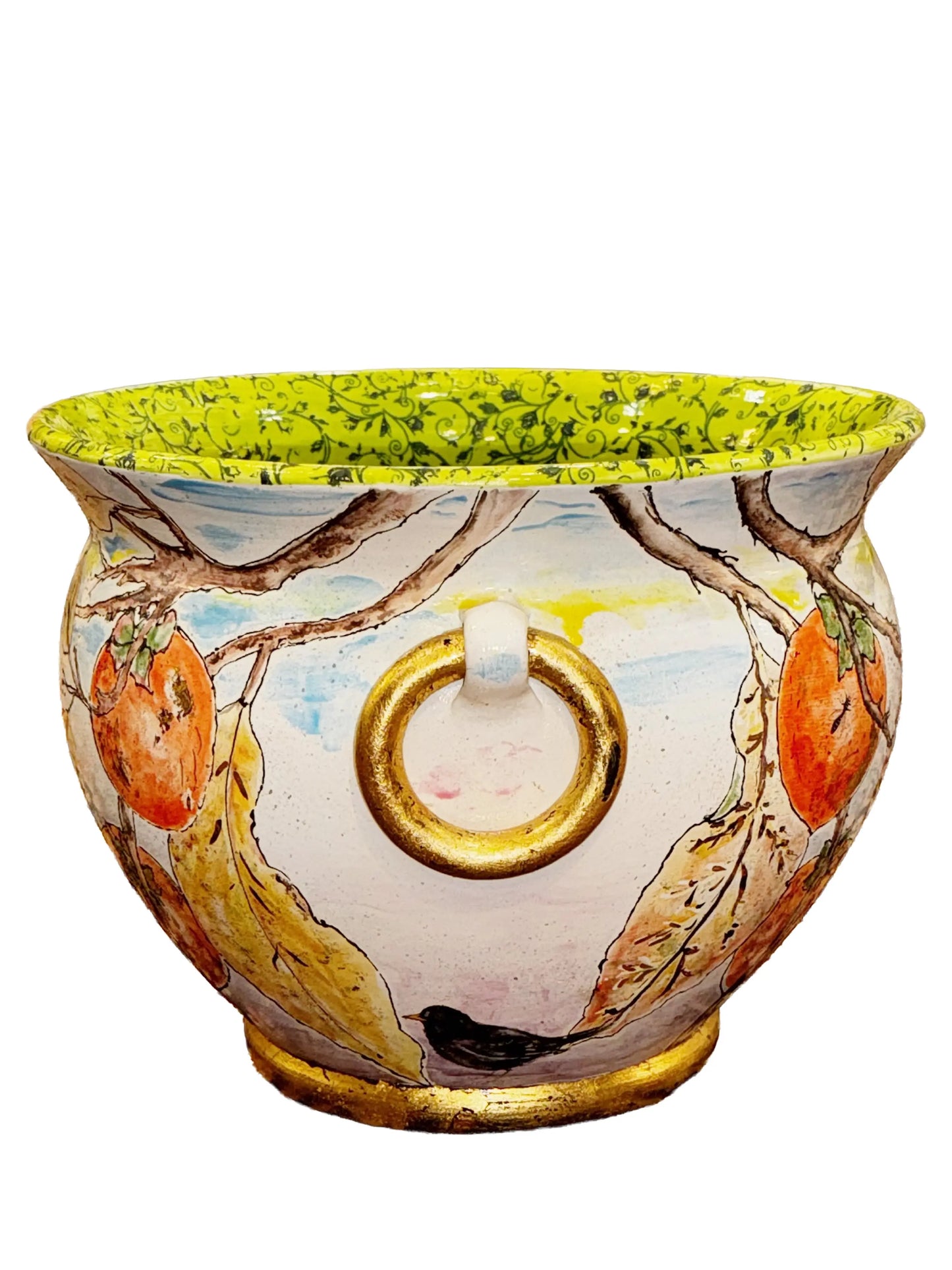Autumn Grove Ceramic Cache Pot
