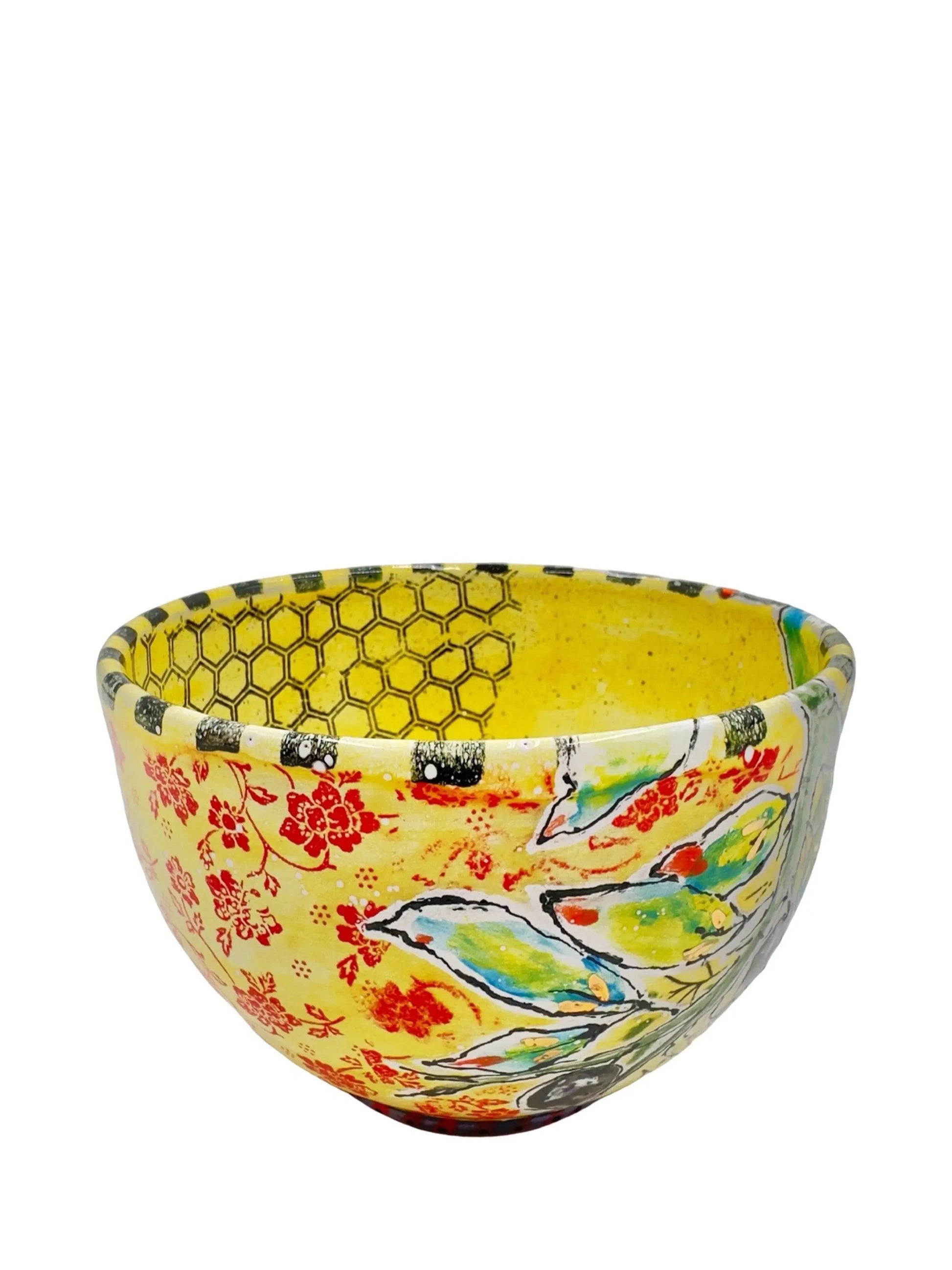 Honeycomb Harvest Berry Ceramic Bowl