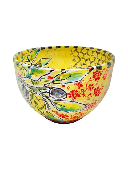 Honeycomb Harvest Berry Ceramic Bowl