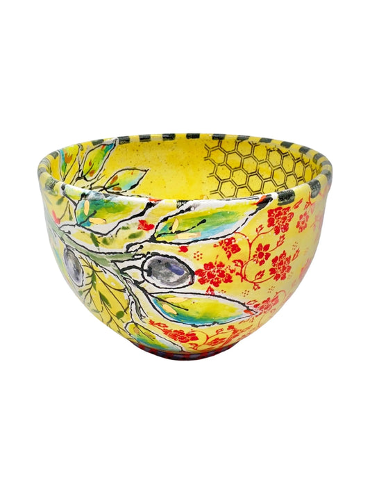 Honeycomb Harvest Berry Ceramic Bowl