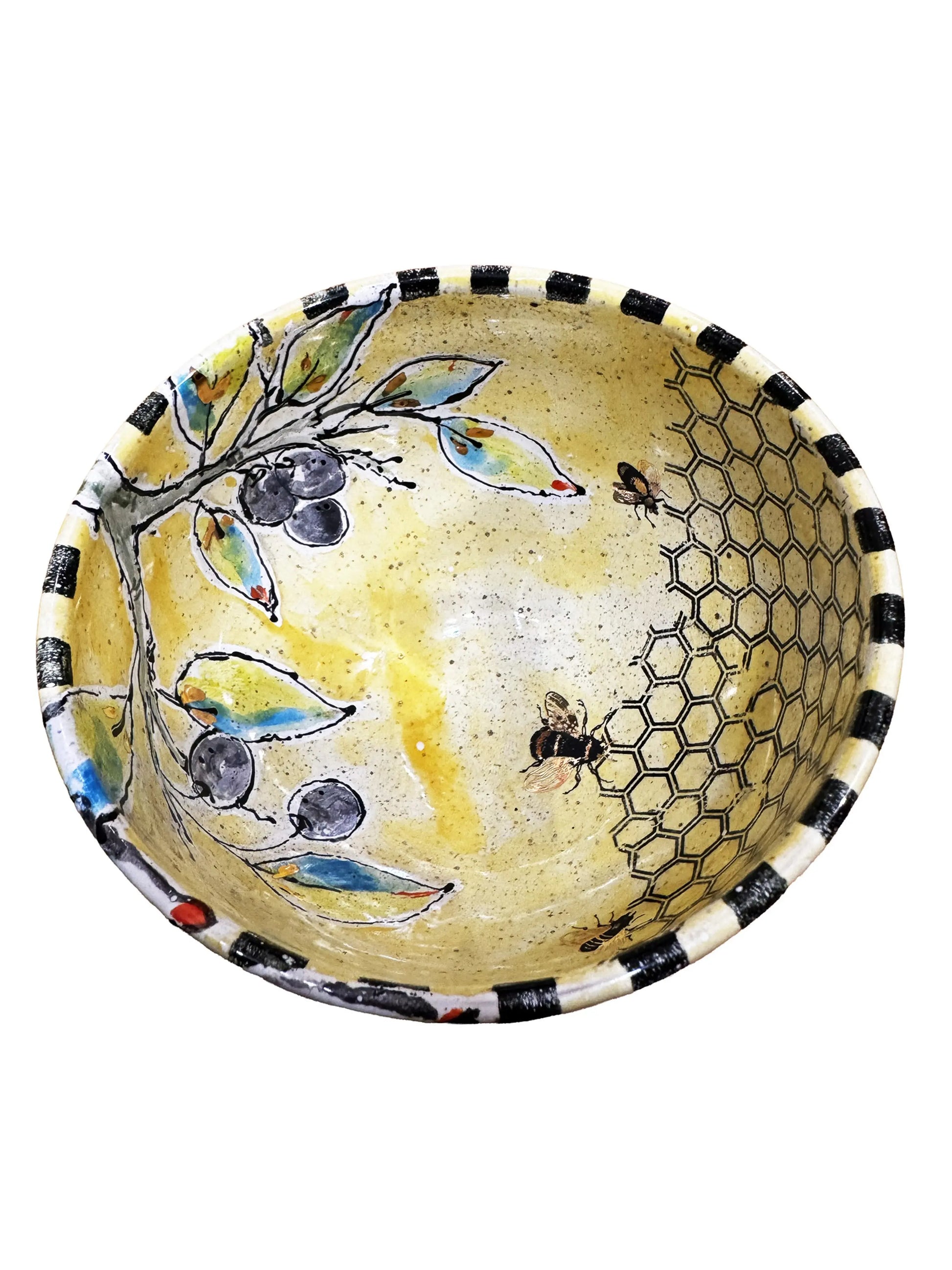 Honeycomb Harvest Berry Ceramic Bowl