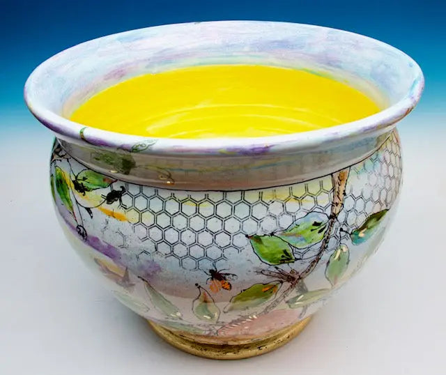 Persimmon Sky Ceramic Cache Pot