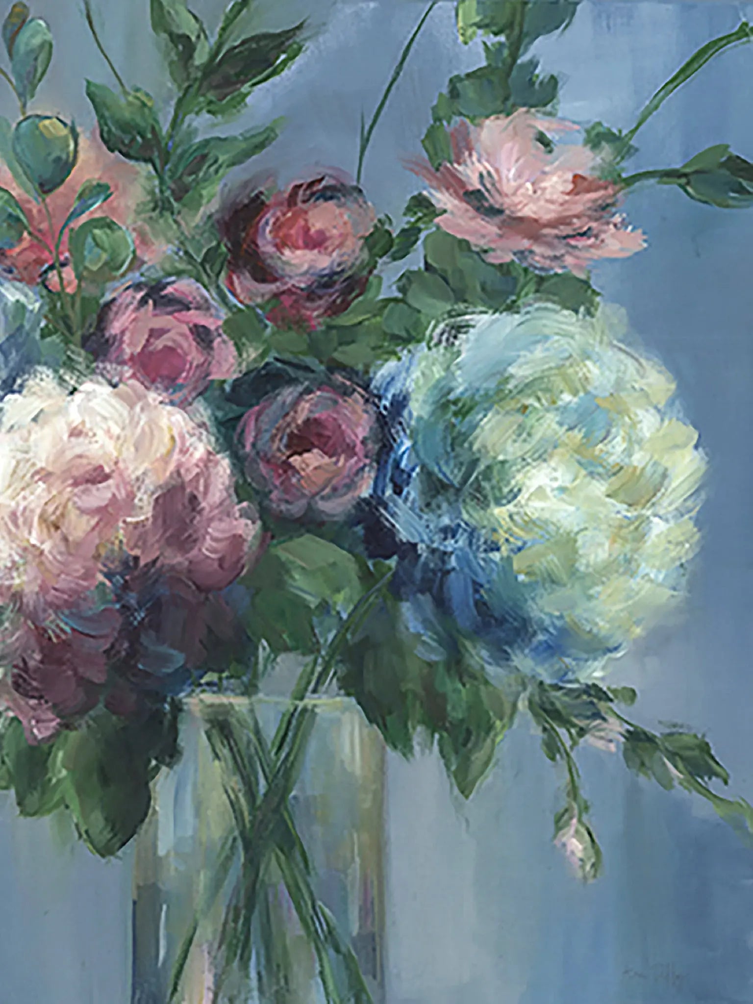 Good Time - Acrylic Painting with Lush Blooms