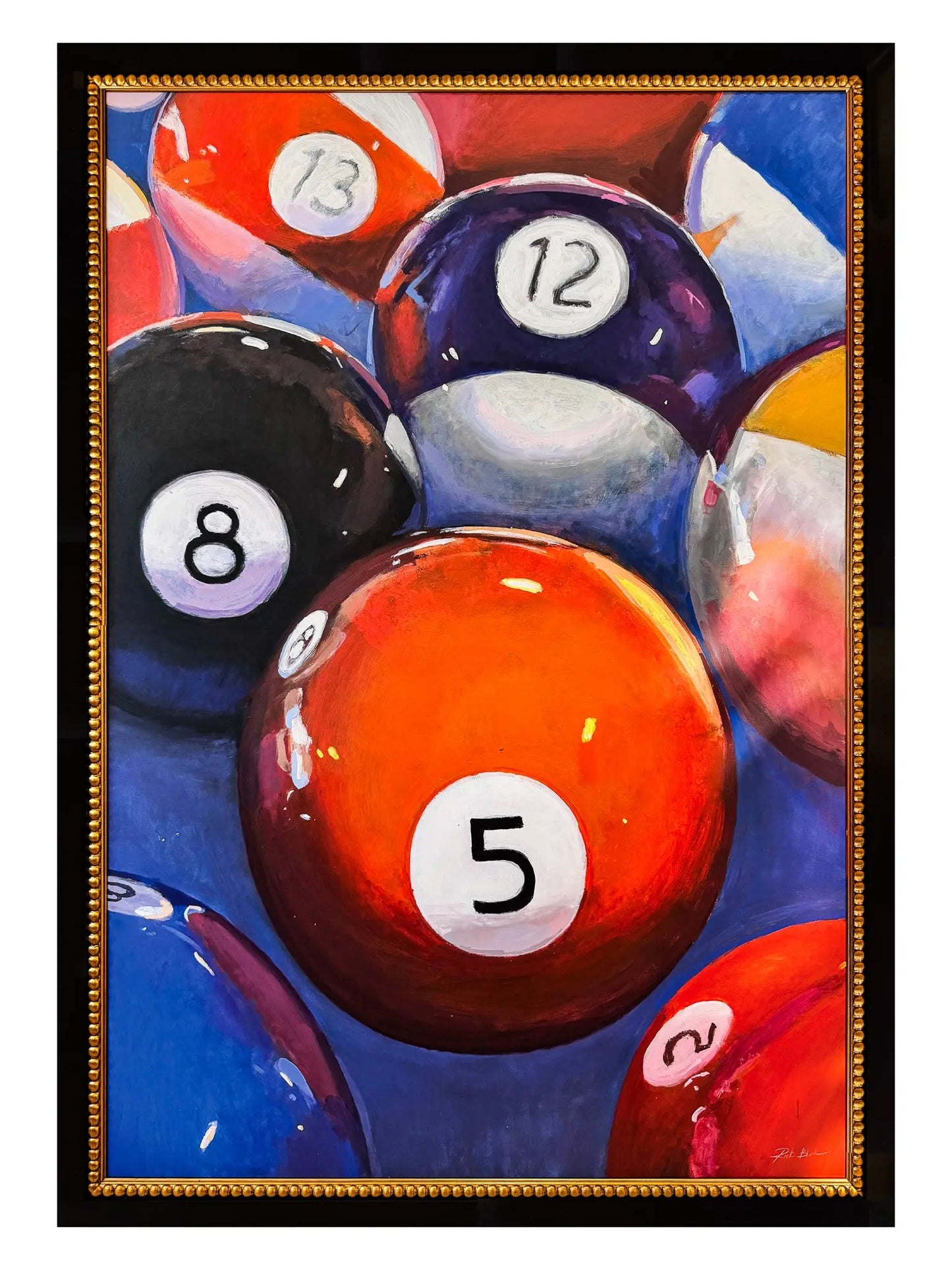 Racking the Pool Table - Bold Acrylic Artwork