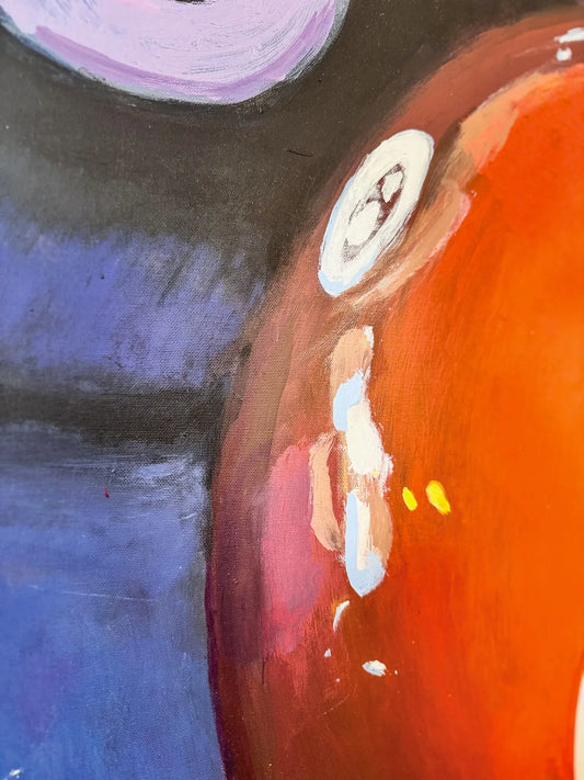 Racking the Pool Table - Bold Acrylic Artwork