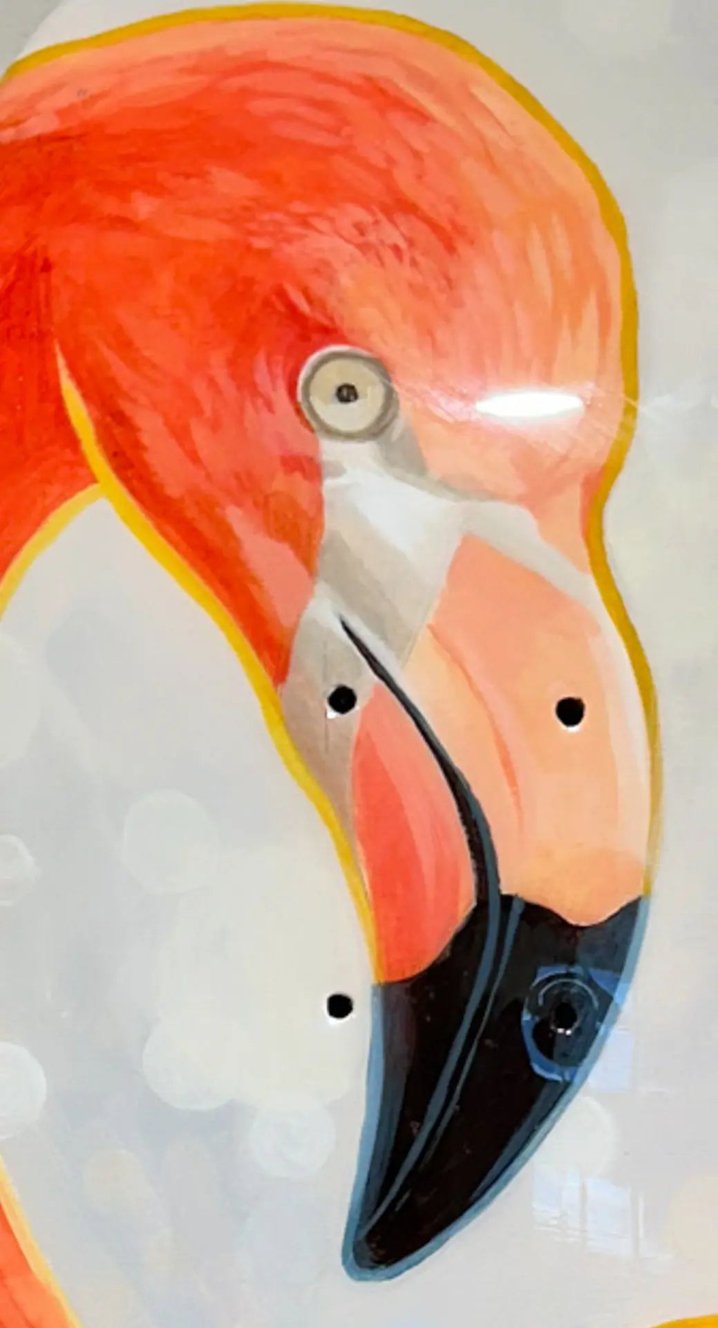 Two Flamingos– Original Hand-Painted Skateboard