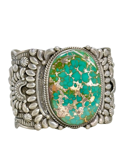 Sterling Silver Royston Oval Turquoise Cuff