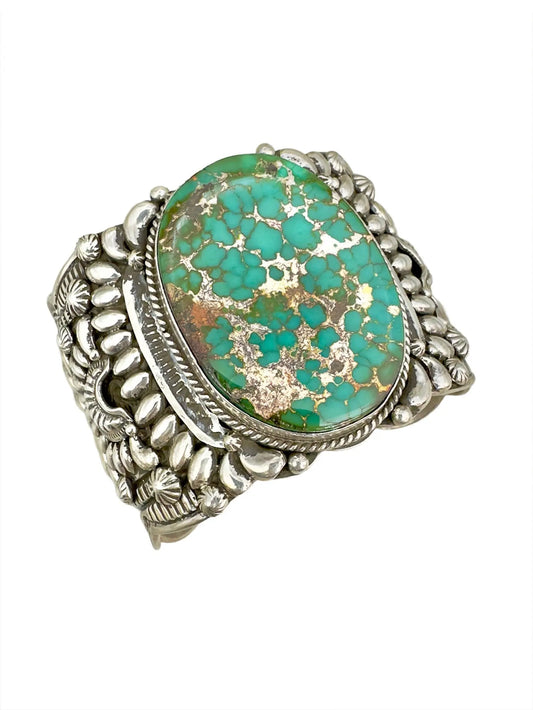Sterling Silver Royston Oval Turquoise Cuff