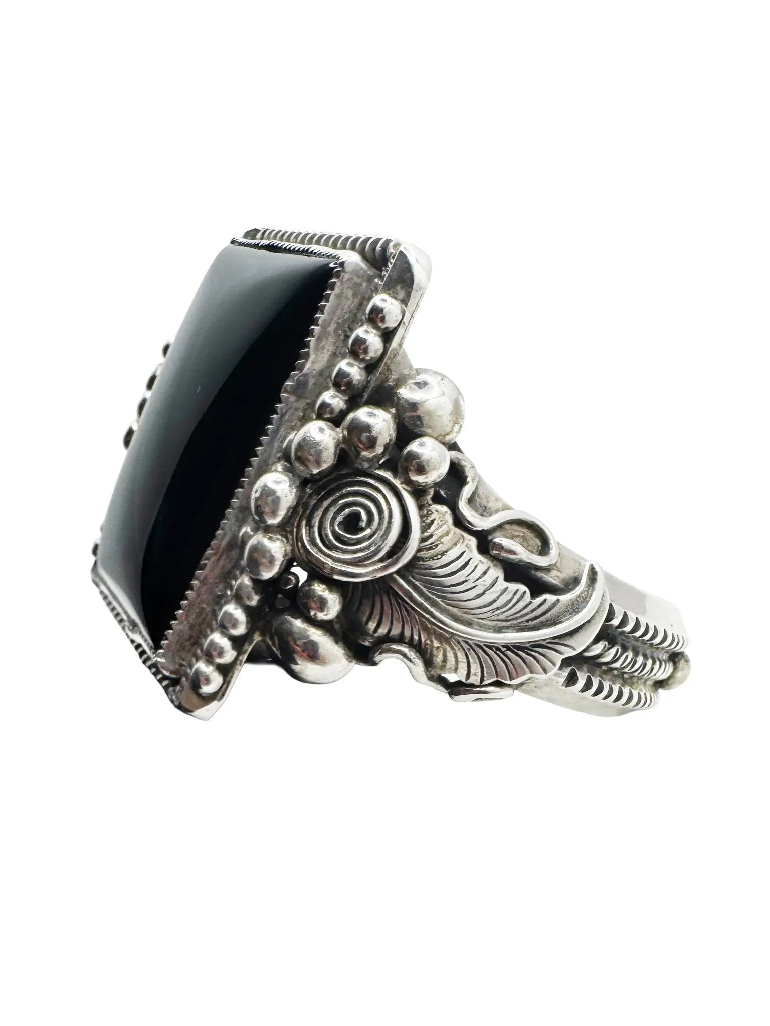 Black Onyx Sterling Silver Cuff