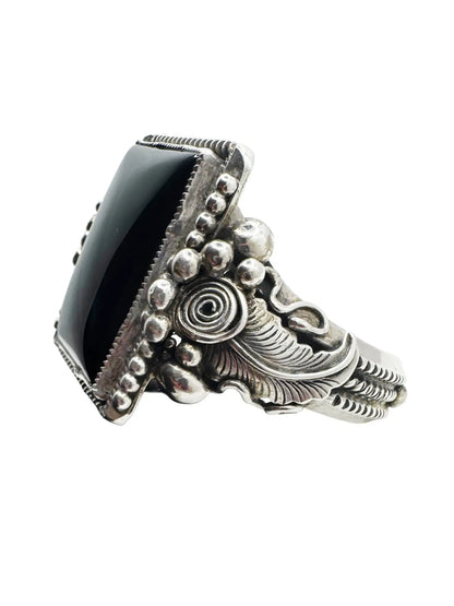 Black Onyx Sterling Silver Cuff