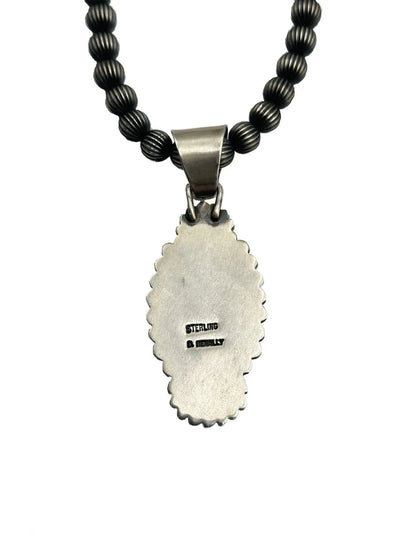 Sonoran Turquoise Pendant Necklace with Sterling Beads