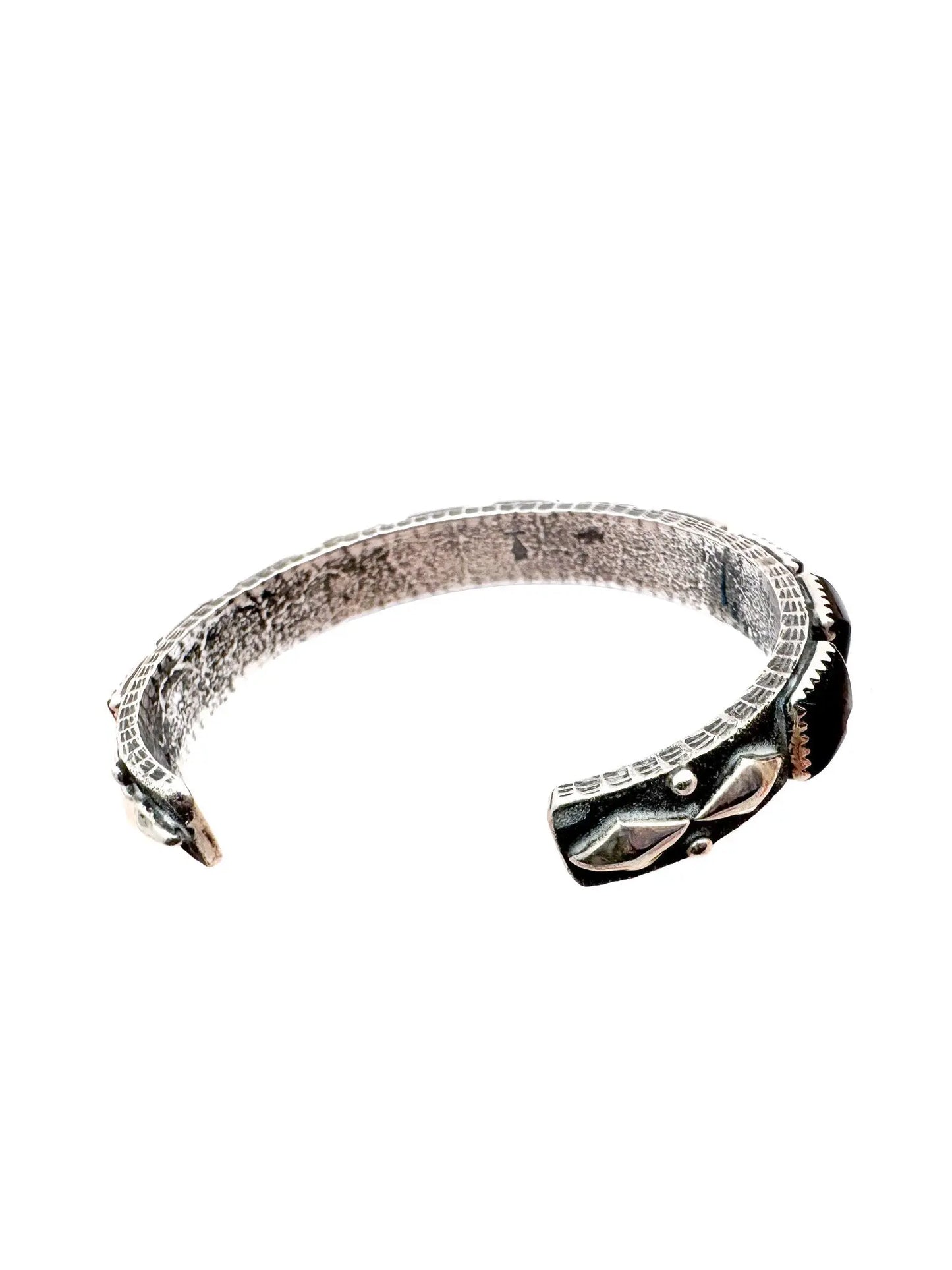 Sterling Silver Onyx Cuff (Narrow)