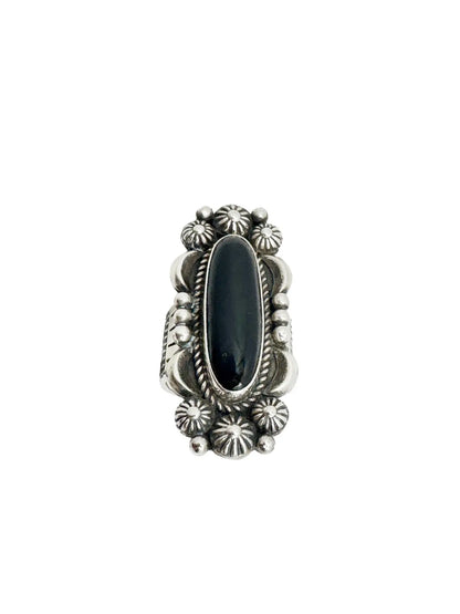 Onyx & Sterling Silver Ring – Size 9.5