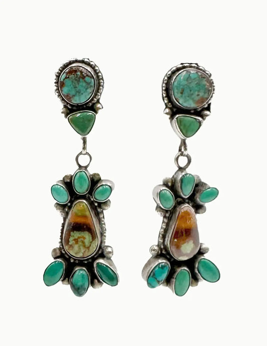 Concho Royston Turquoise Earrings