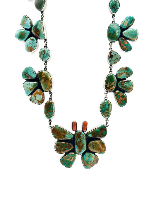 Butterfly Floral Royston Turquoise Necklace