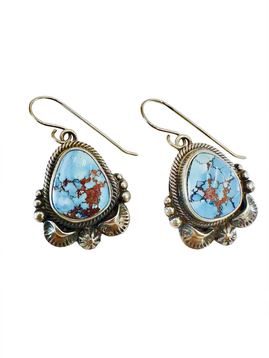 Golden Hills Turquoise & Sterling Silver Wire Earrings