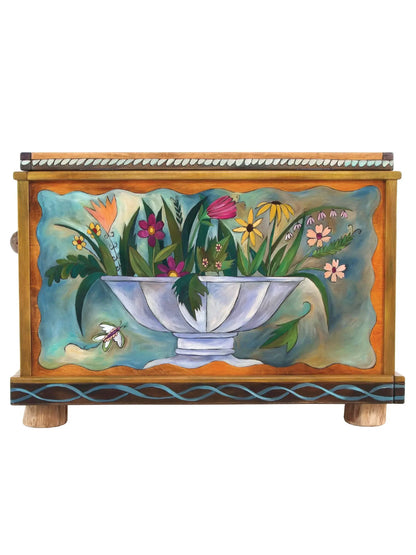Floral Wood Chest