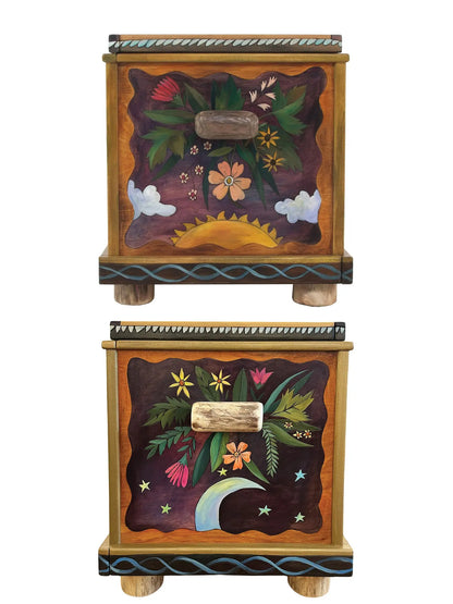 Floral Wood Chest