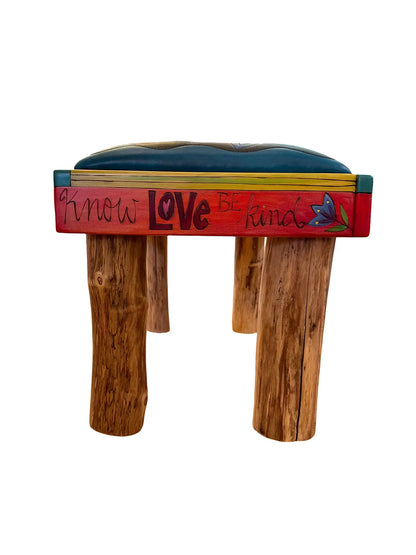 Floral Quilted Bench