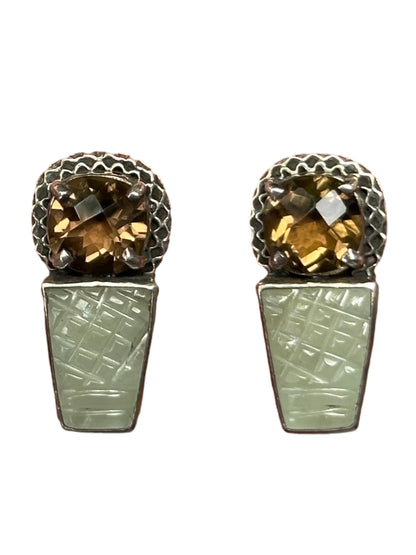 Whiskey Topaz Post Earring