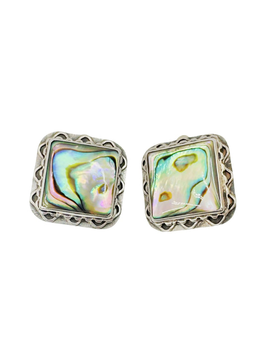 Abalone Sterling Clip Earring