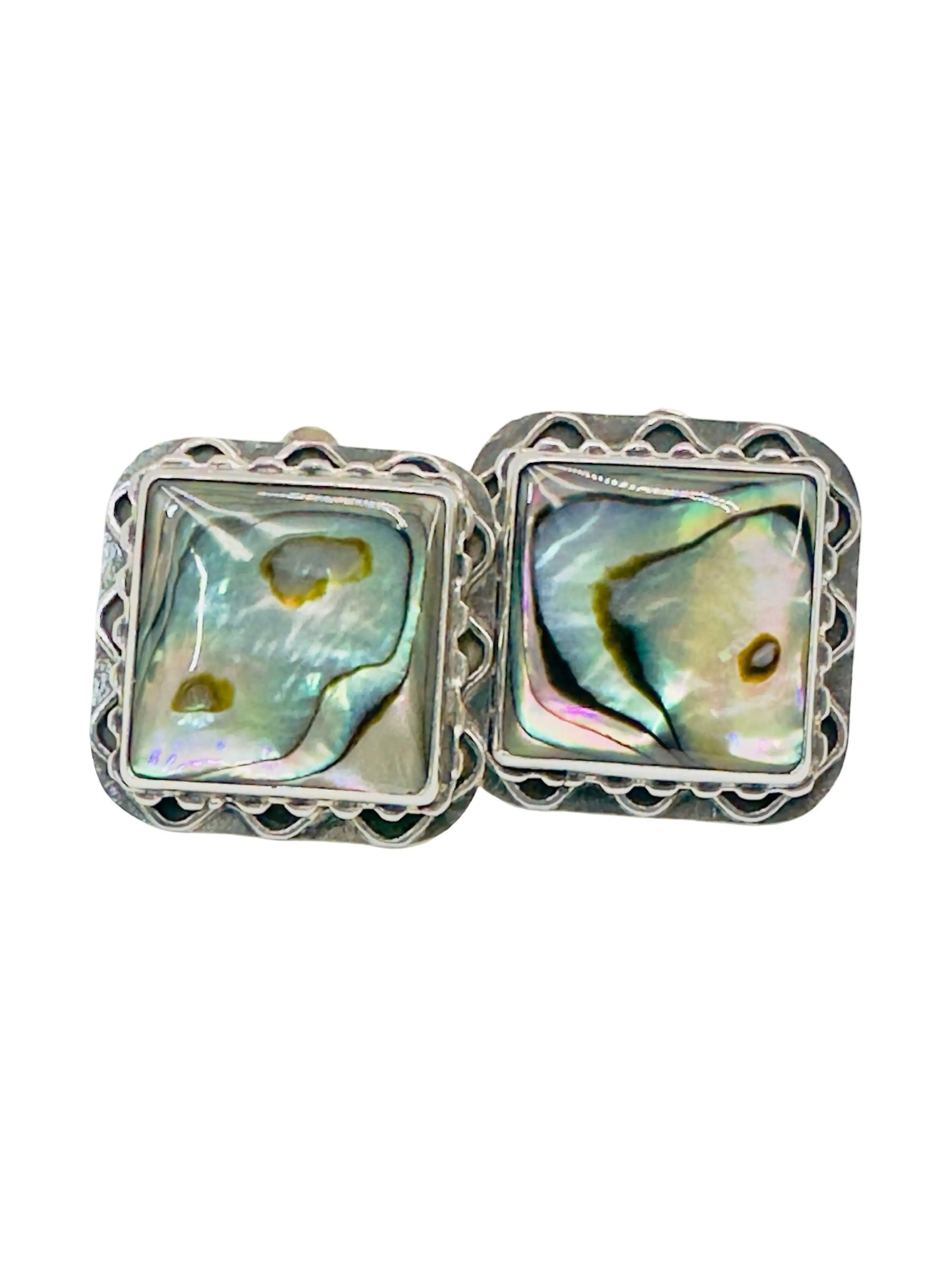 Abalone Sterling Clip Earring