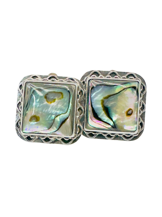 Abalone Sterling Clip Earring
