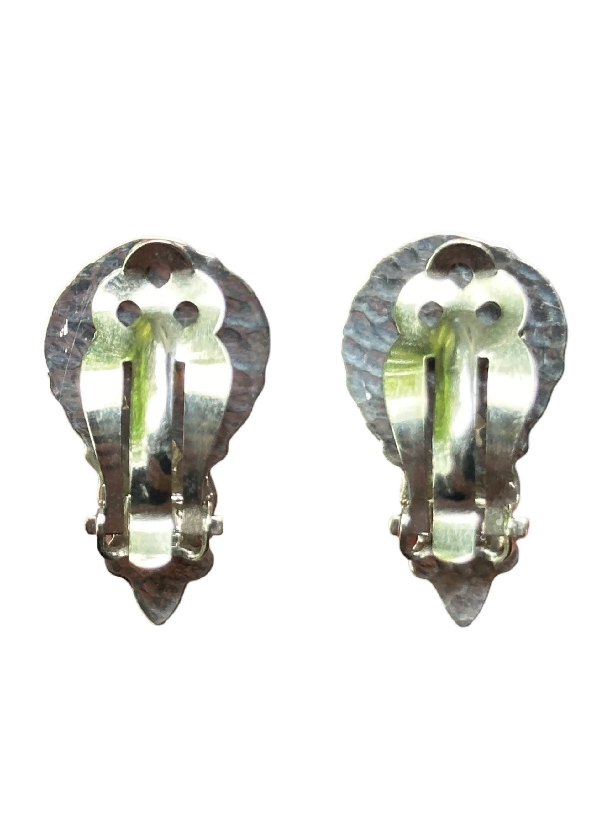 Blue Floral Clip Earring