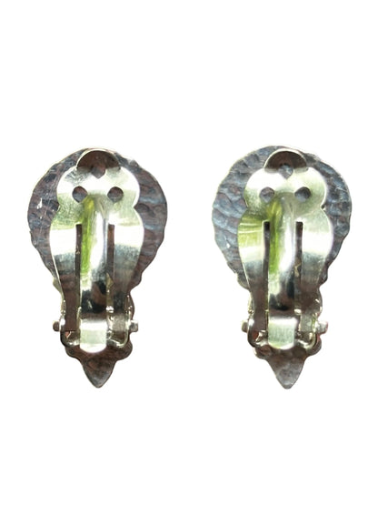 Blue Floral Clip Earring
