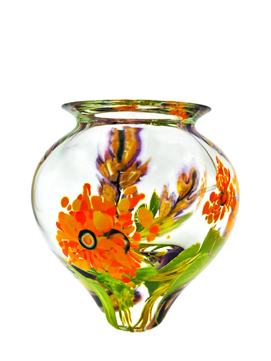 Sunflower and Gladiola Vase – Handblown Glass