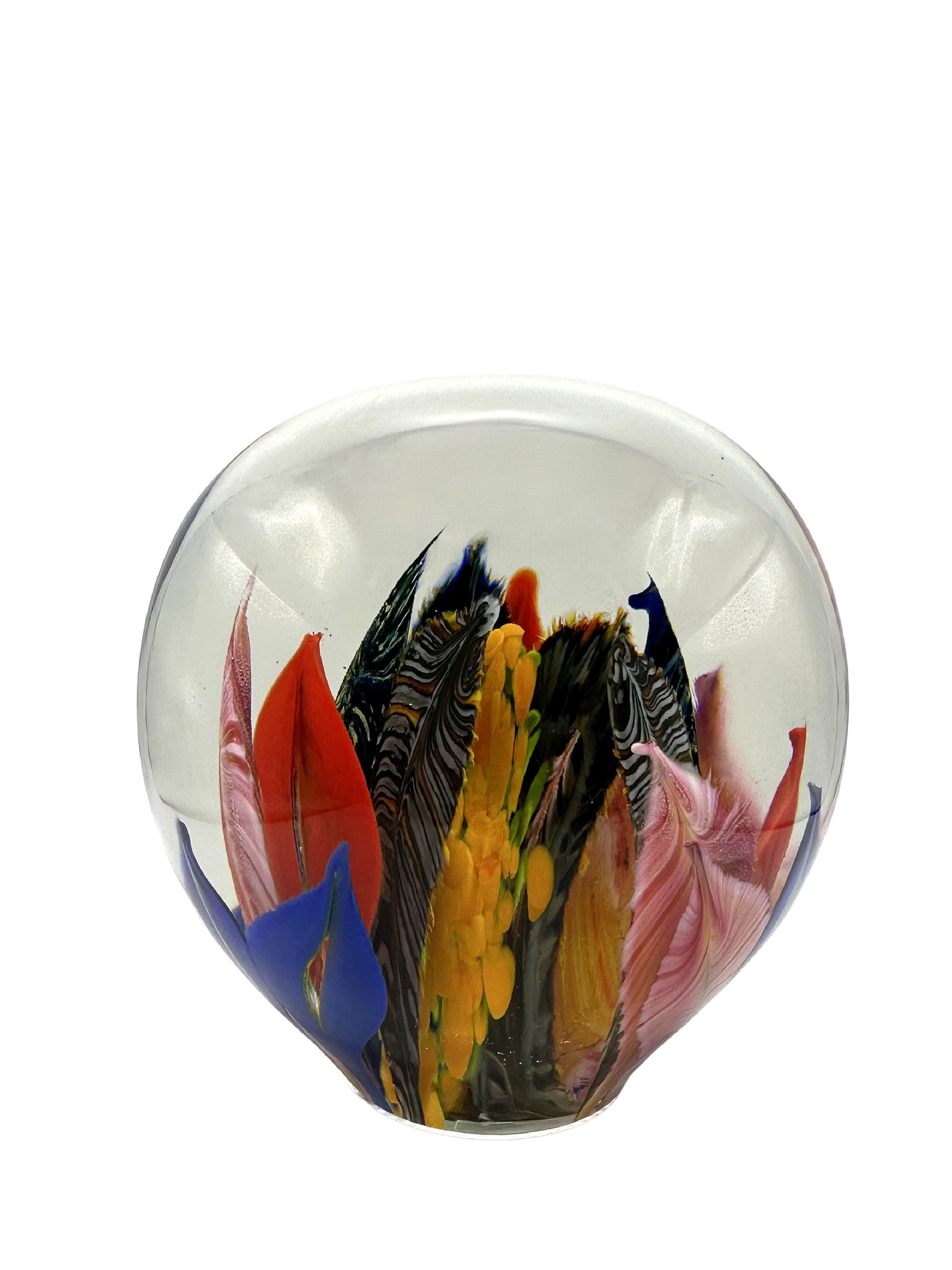 Blossoming Fire Glass Paperweight – Handblown Glass