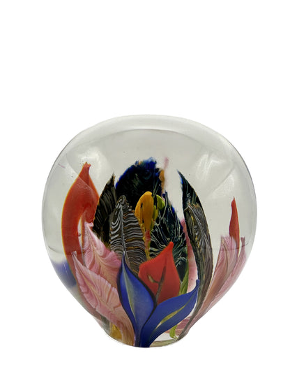 Blossoming Fire Glass Paperweight – Handblown Glass