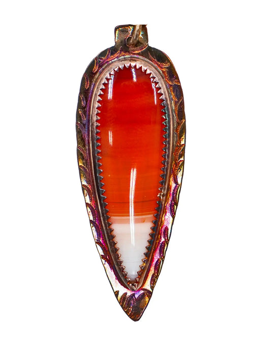 Banded Carnelian Agate Drop Earrings