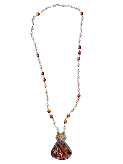 NCK: Opal, Cabochon Coral, Pearl 22K