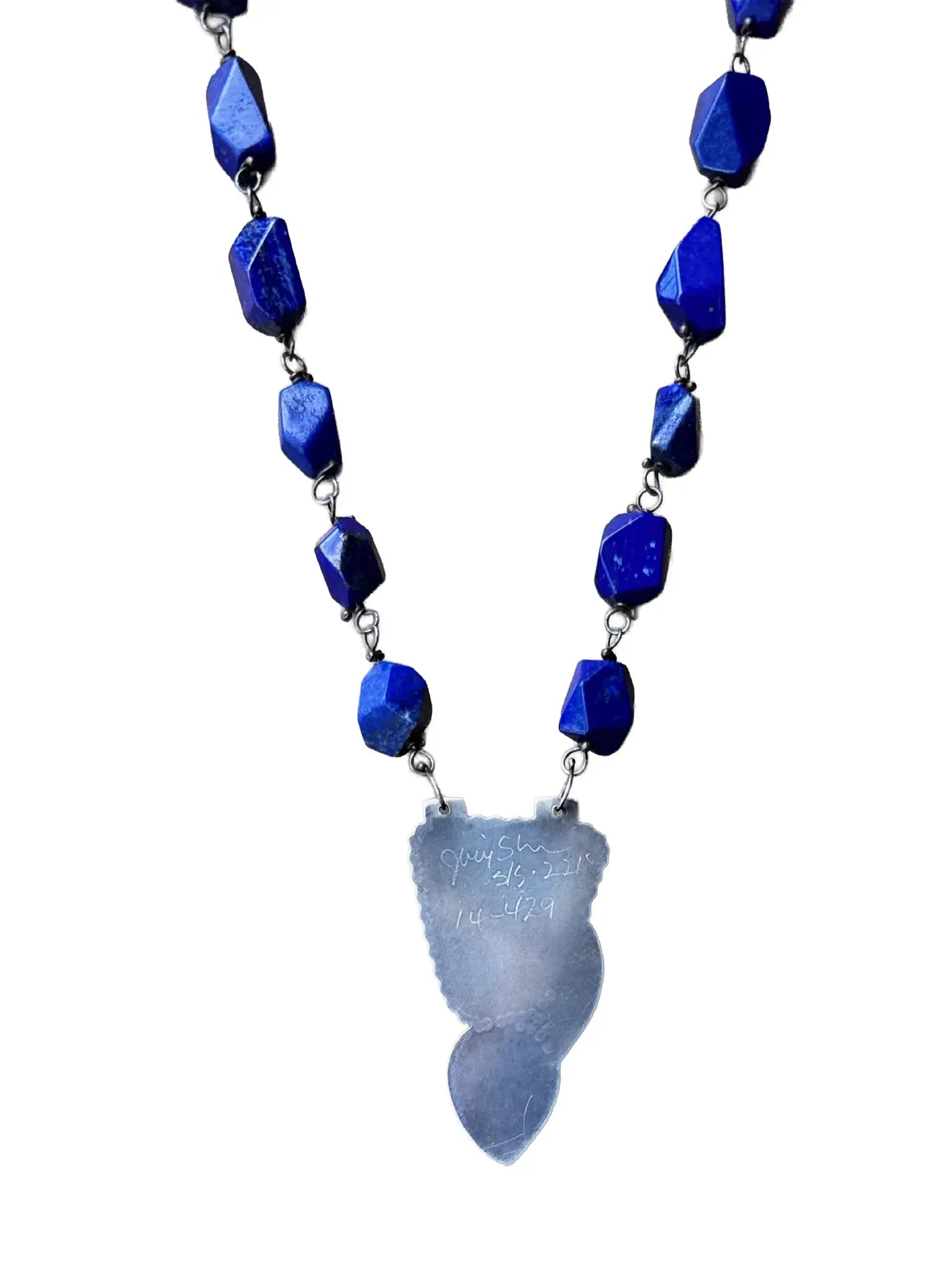 Opal Boulder, Druzy Agate & Lapis Lazuli Necklace in Silver & 22K Gold