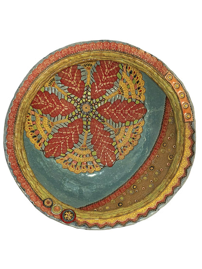 Radiant Bloom Ceramic Statement Bowl