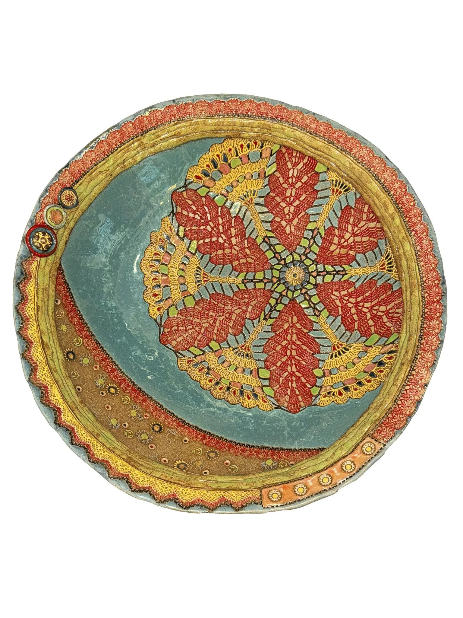 Radiant Bloom Ceramic Statement Bowl