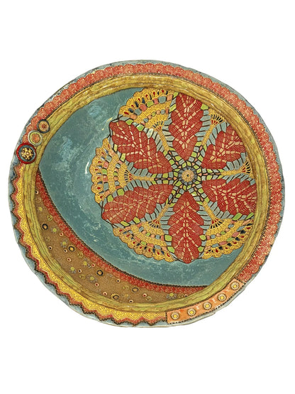 Radiant Bloom Ceramic Statement Bowl