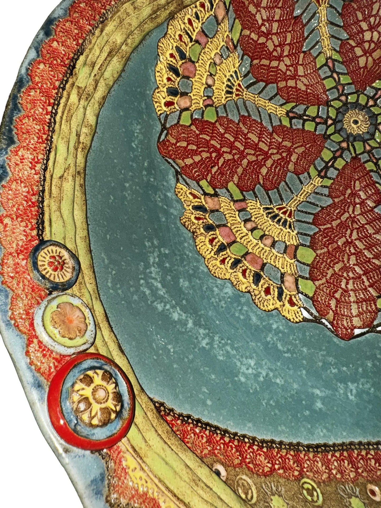 Radiant Bloom Ceramic Statement Bowl