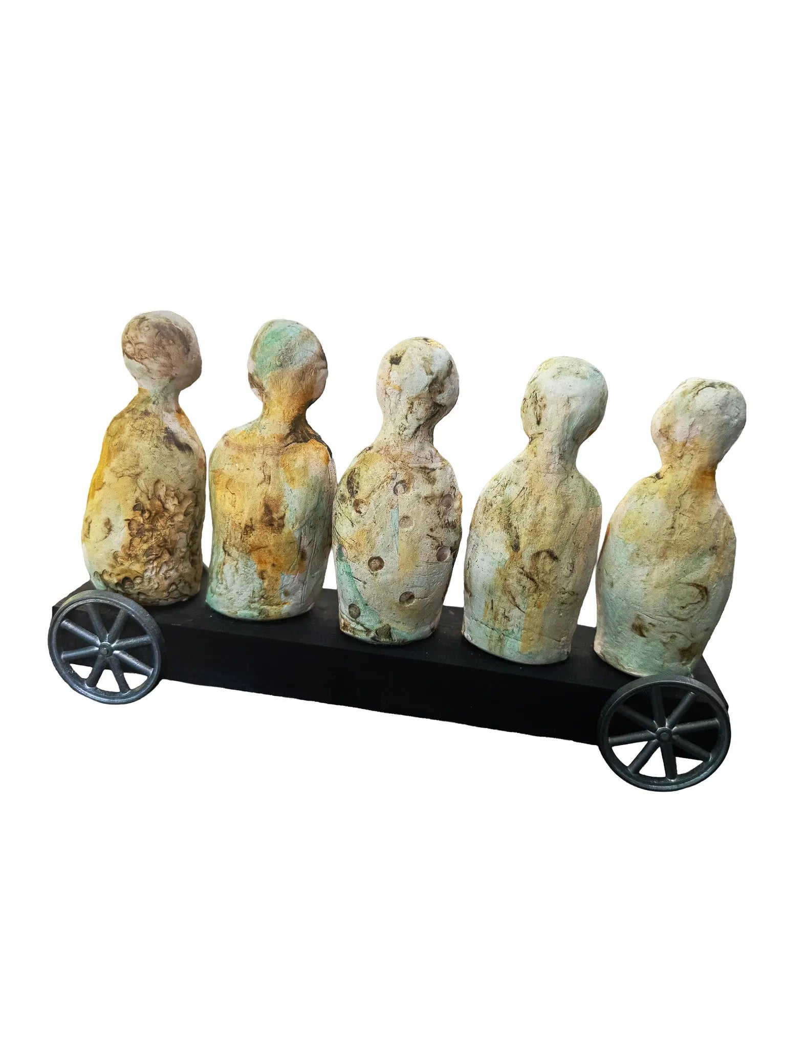 Wheels of Whimsy Ceramic Sculpture