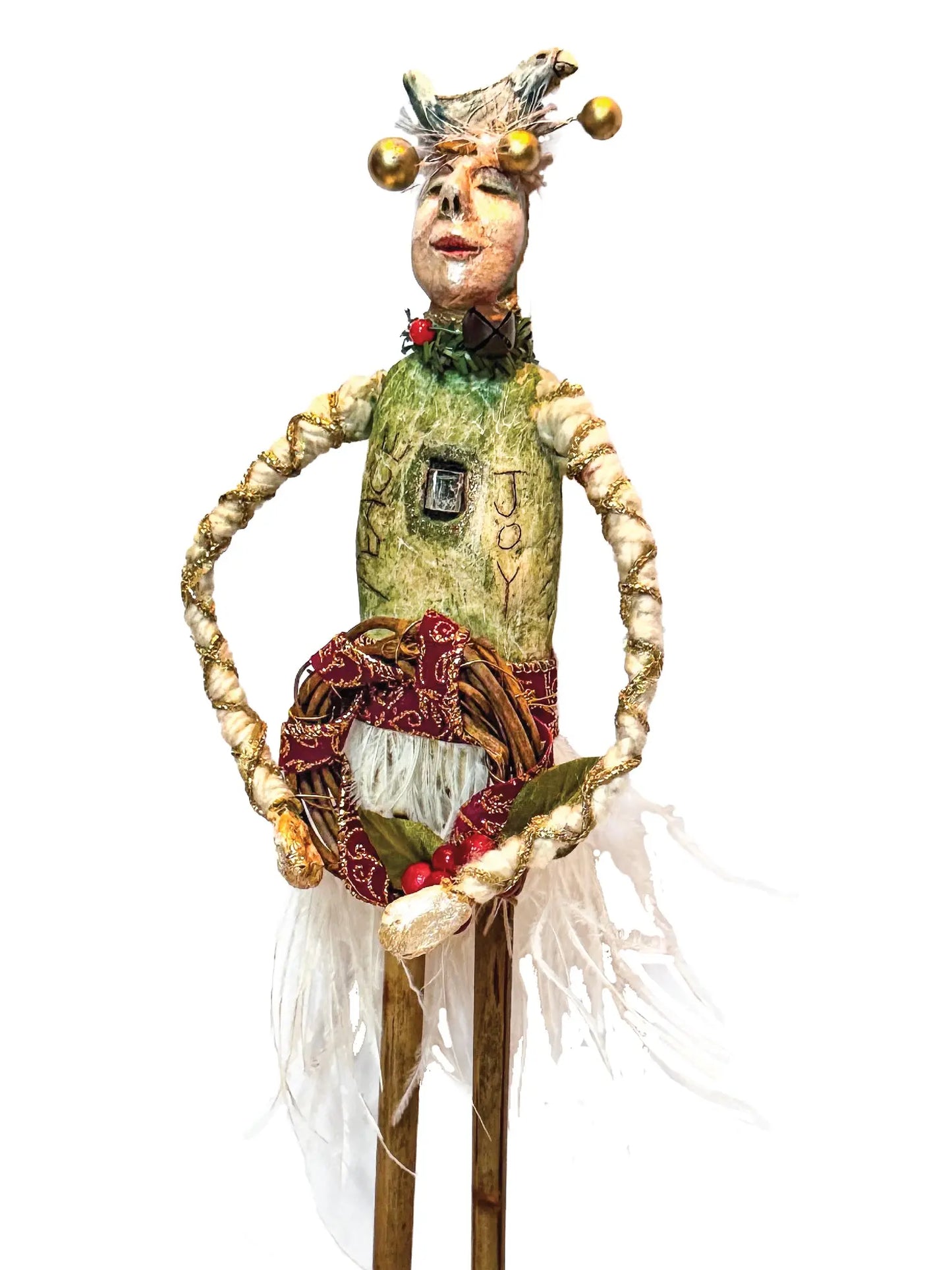 "Peace & Joy" Christmas Corner Person