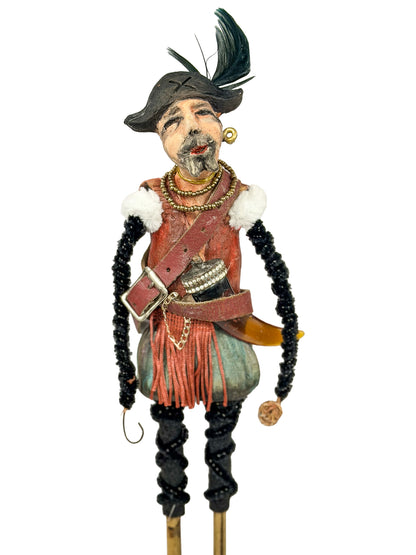 "The Feathered Captain" Gasparilla Corner Person