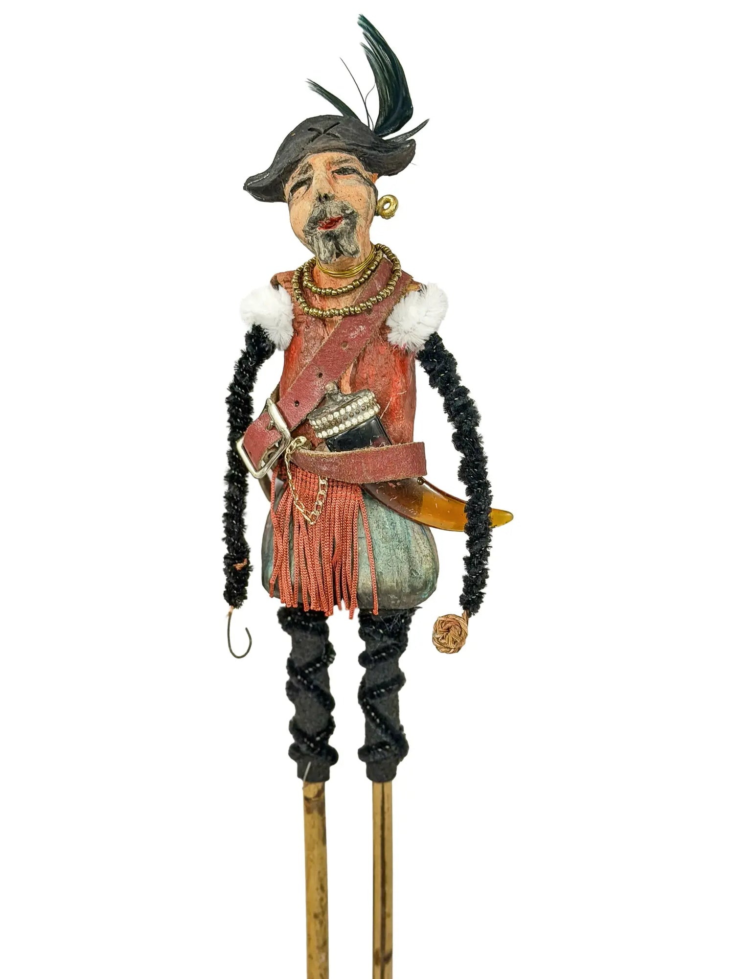 "The Feathered Captain" Gasparilla Corner Person