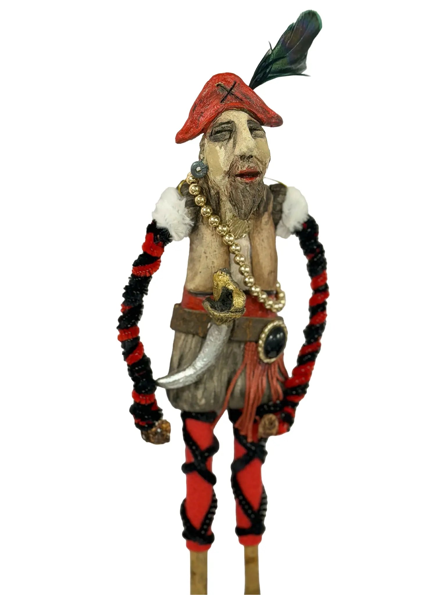The Red-Legged Rogue" Gasparilla Corner Person
