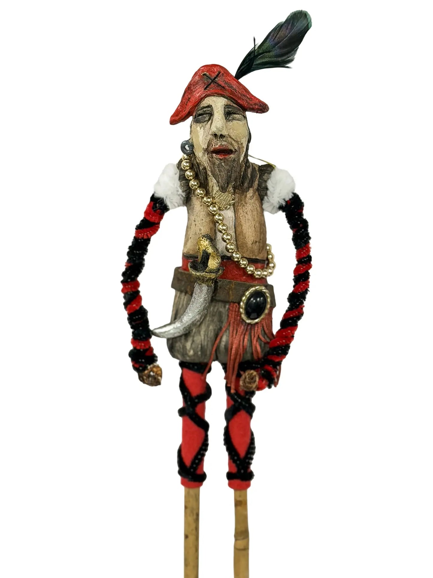 The Red-Legged Rogue" Gasparilla Corner Person