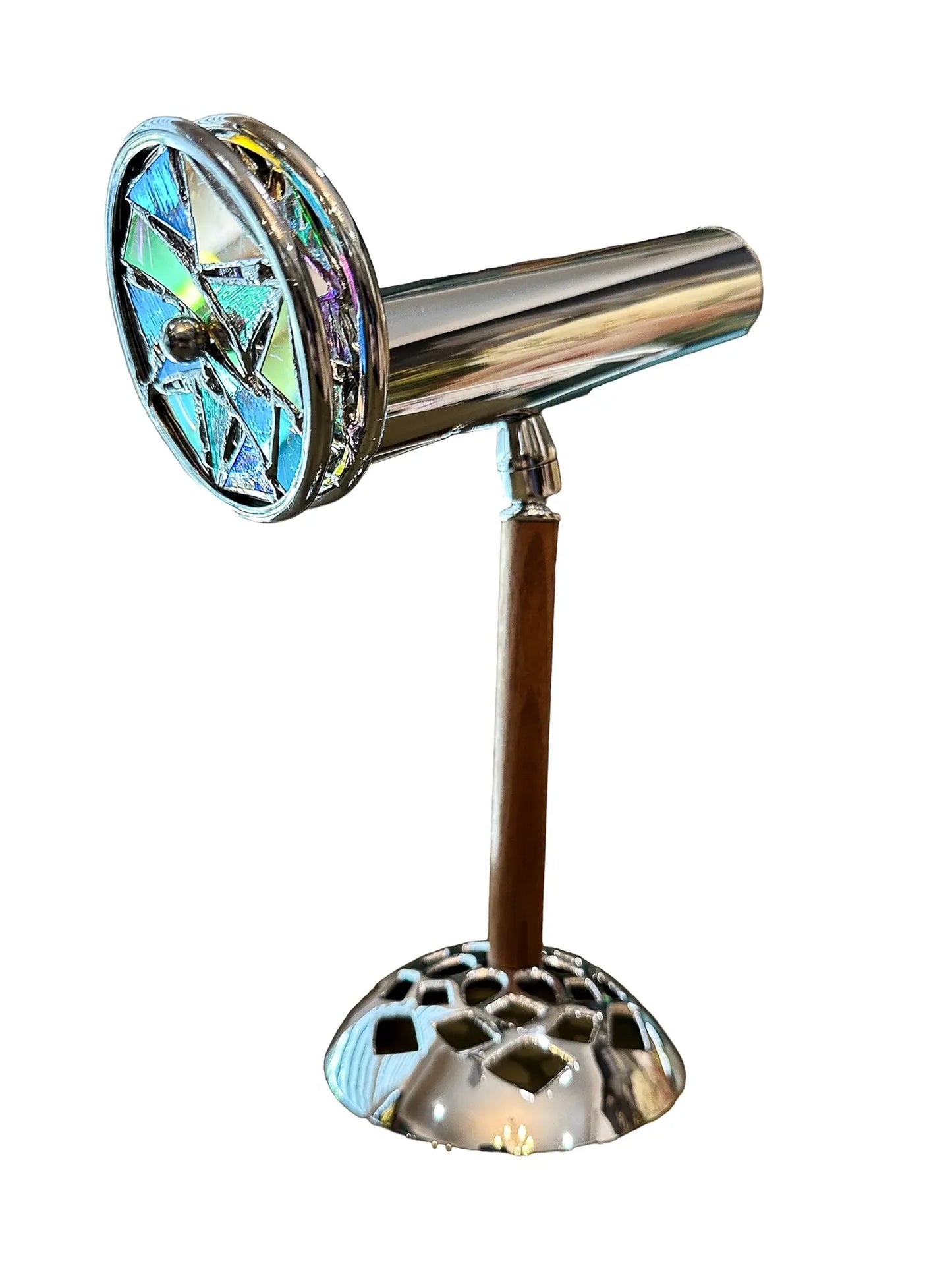 "Small Mandala" Chrome Pedestal Kaleidoscope | Chesnik Scopes