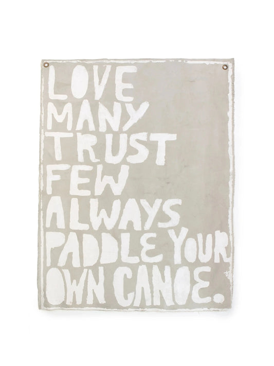 Canvas Wall Tarp - Paddle Canoe