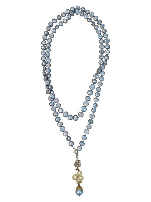 Grey Pearl Lariat
